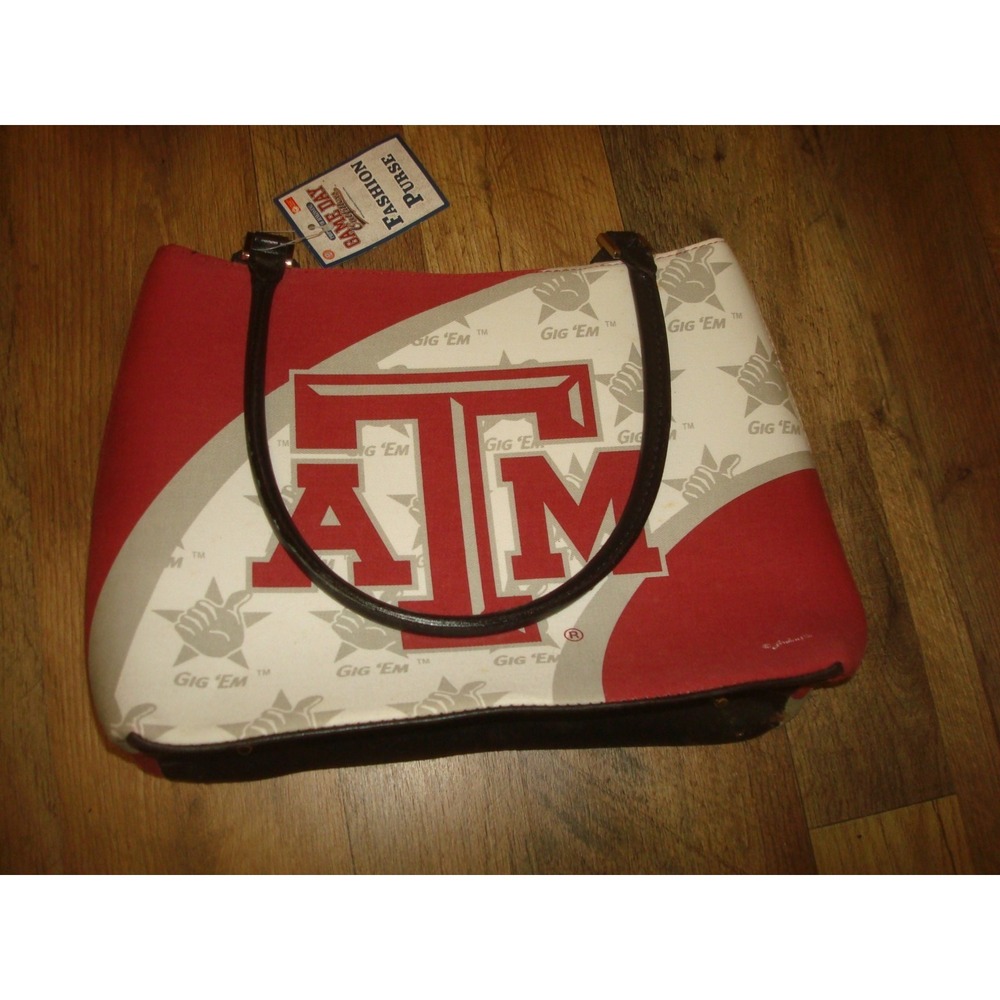 TEXAS A&M AGGIES 10X12 Game‎ Day Purse Pouch  BAG HANDBAG TOTE HAND VINTAGE